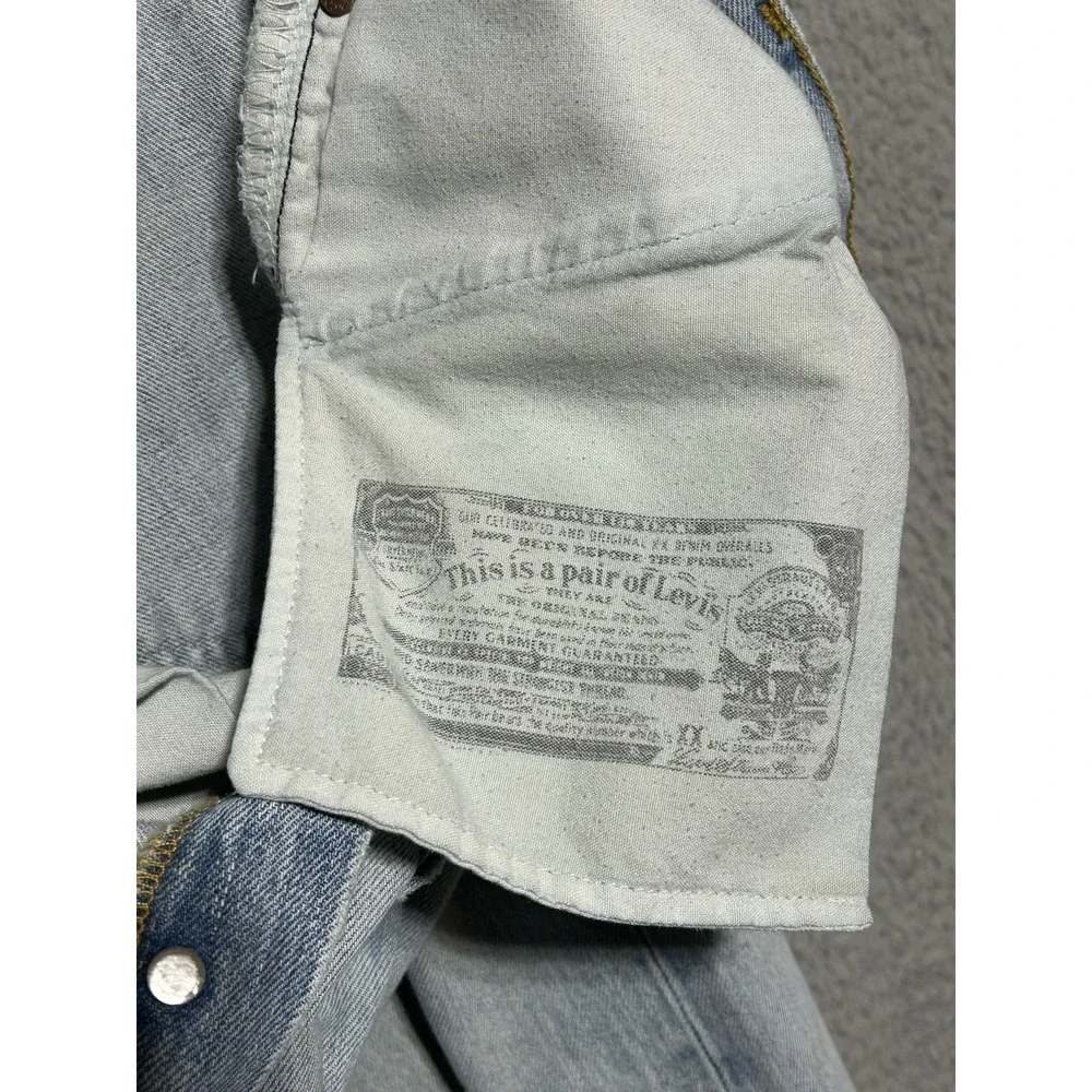 Vintage Y2K 2005‎ Levis 501xx Thrashed Distressed Button Jeans 36x34 Punk Grunge